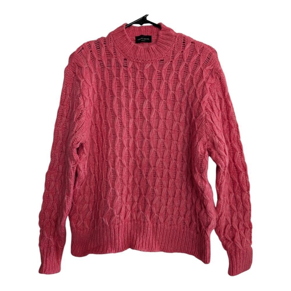 Roberto Collina Oversized Soft Pink Baby Alpaca Pullover Sweater Size S